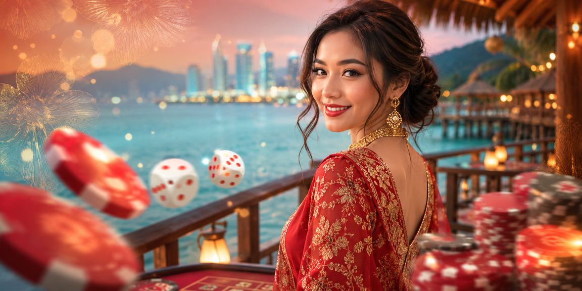 Meja poker moden di kelab poker Malaysia
